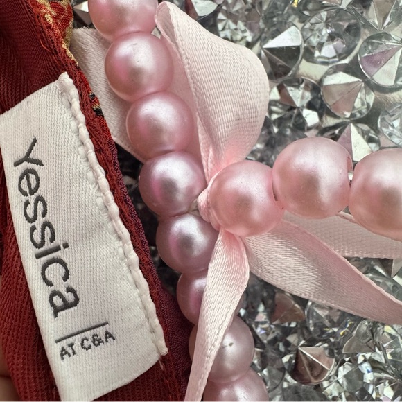 Yessica skirt flowy fairy hem Floral Patchwork Skirt Red and Purple - Picture 7 of 10